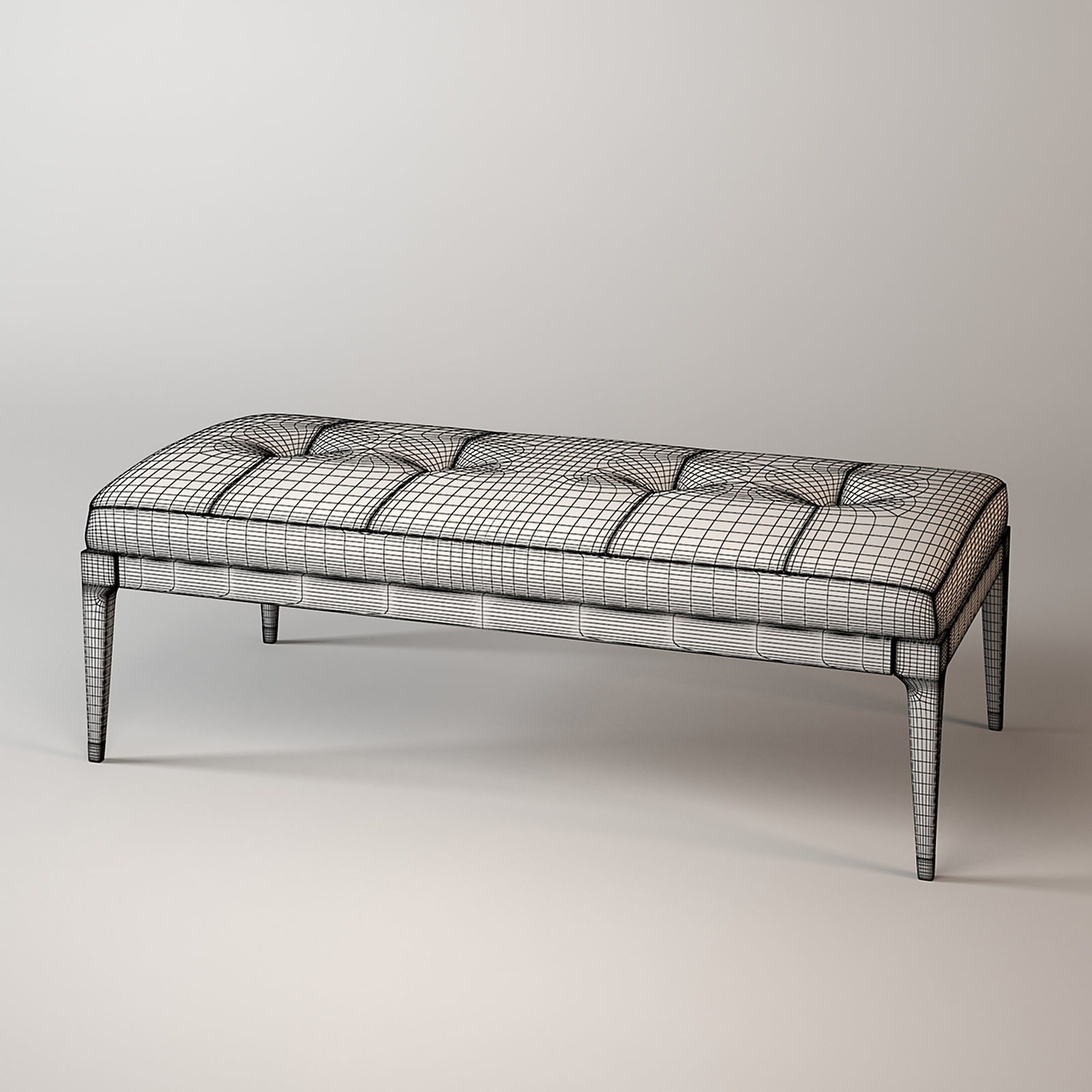 Modern Moment Bench Barbara Barry 3D model_3