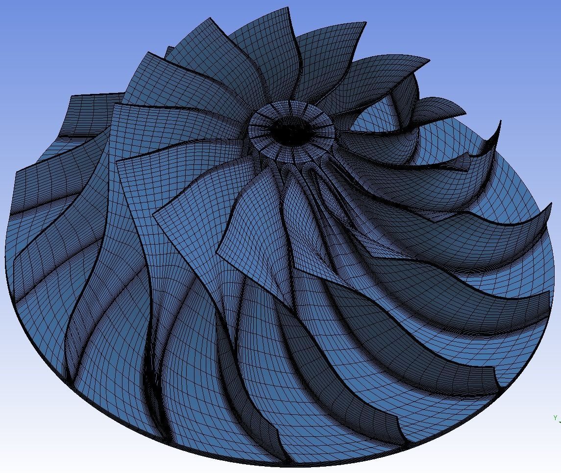 Impeller water pump Free 3D model_2