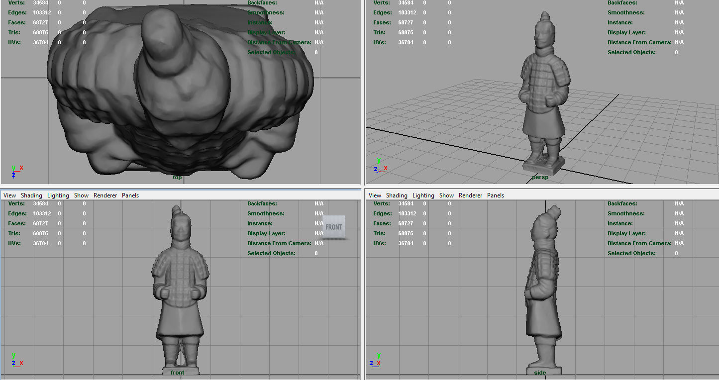 Terracotta Warriors Soldier Type 2 Low-poly 3D model_9