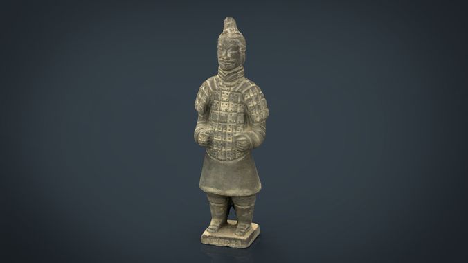 Terracotta Warriors Soldier Type 2 Low-poly 3D model