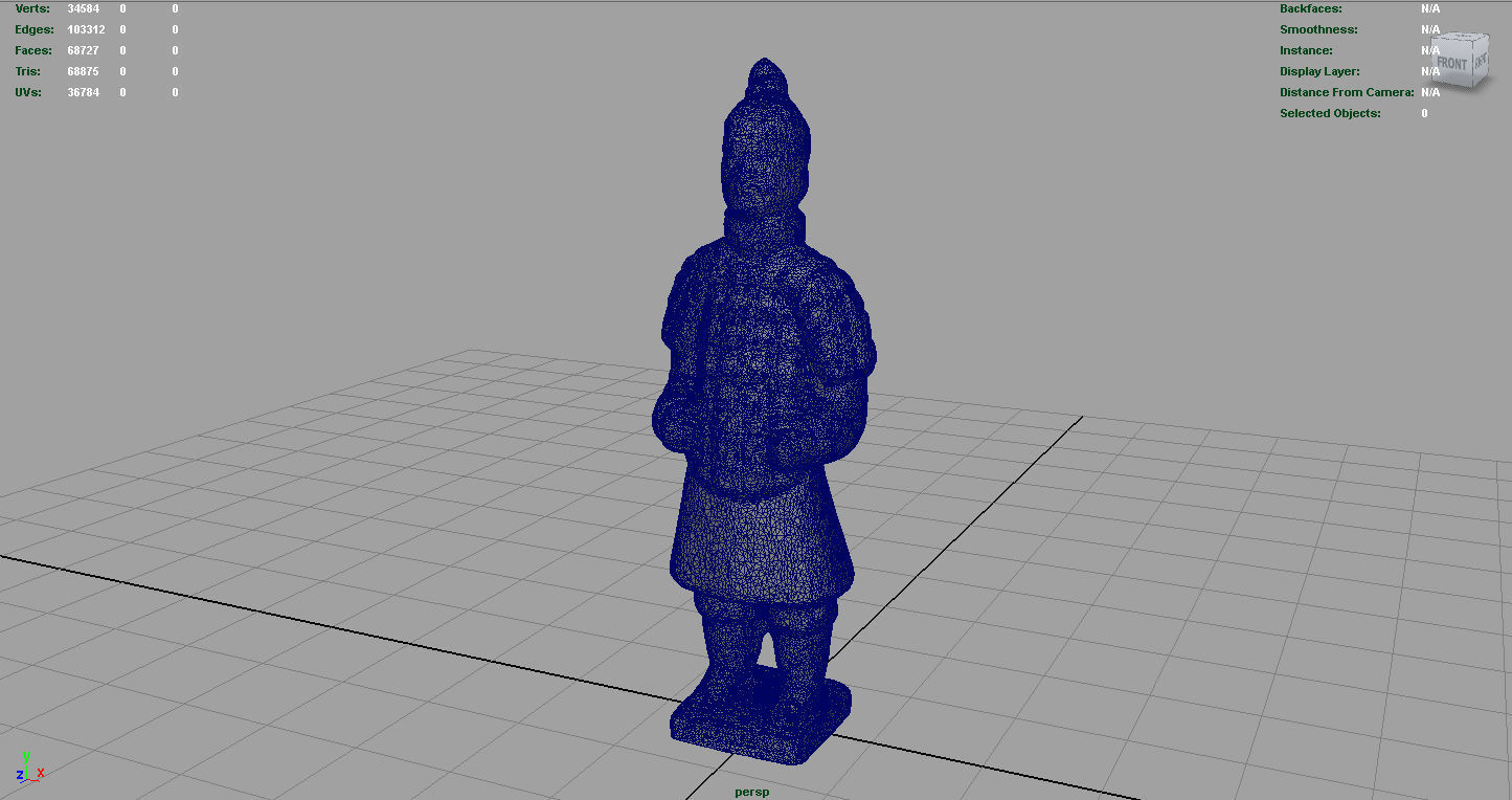 Terracotta Warriors Soldier Type 2 Low-poly 3D model_4