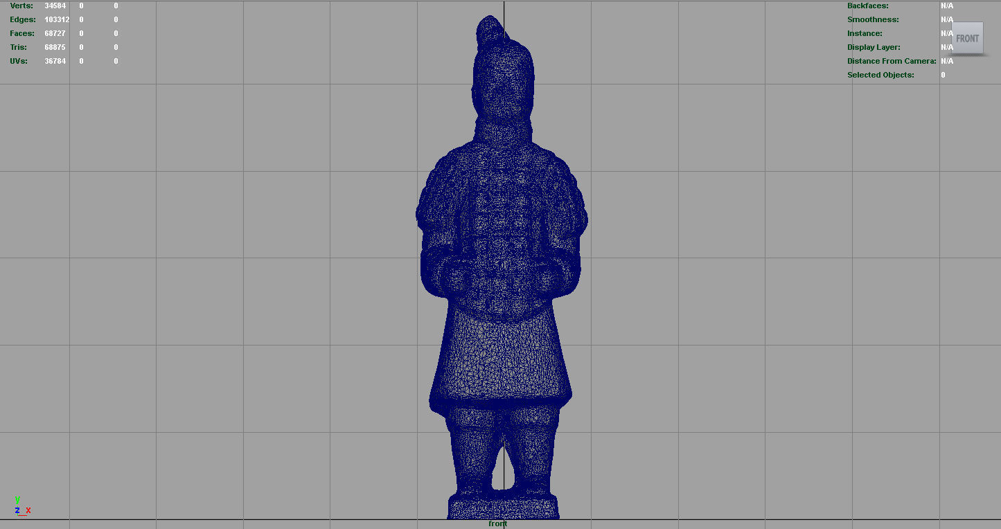 Terracotta Warriors Soldier Type 2 Low-poly 3D model_12
