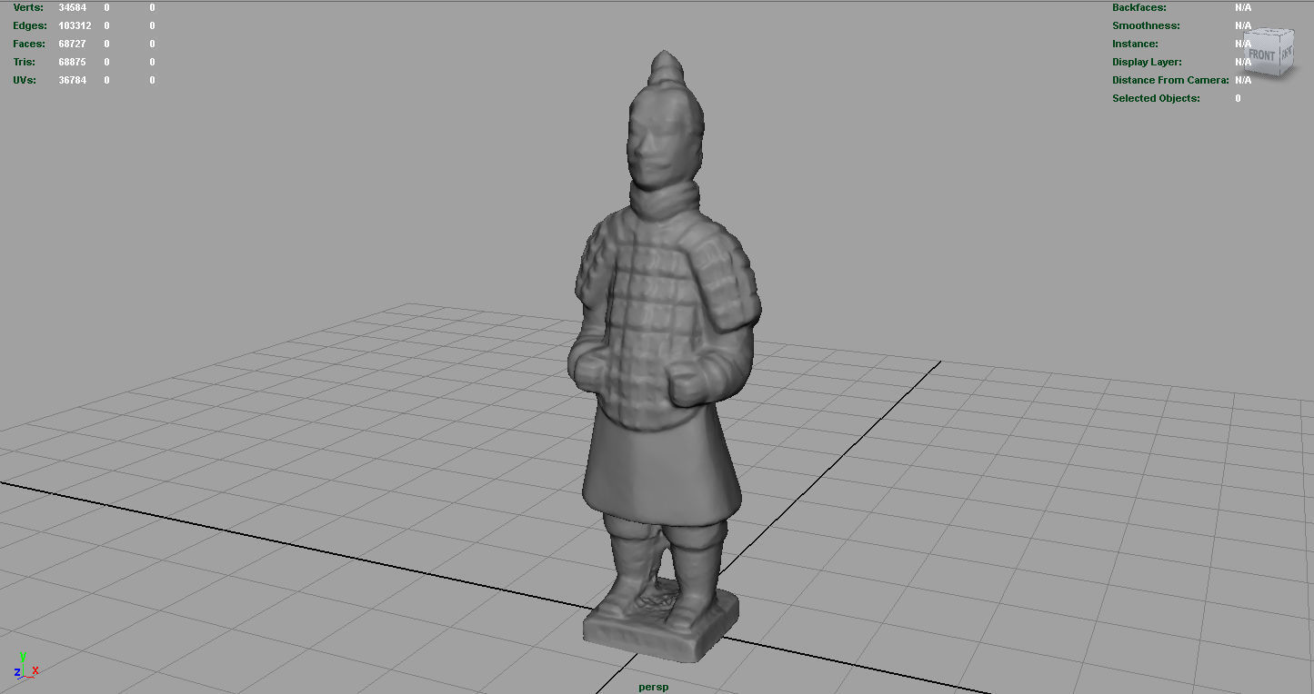 Terracotta Warriors Soldier Type 2 Low-poly 3D model_3