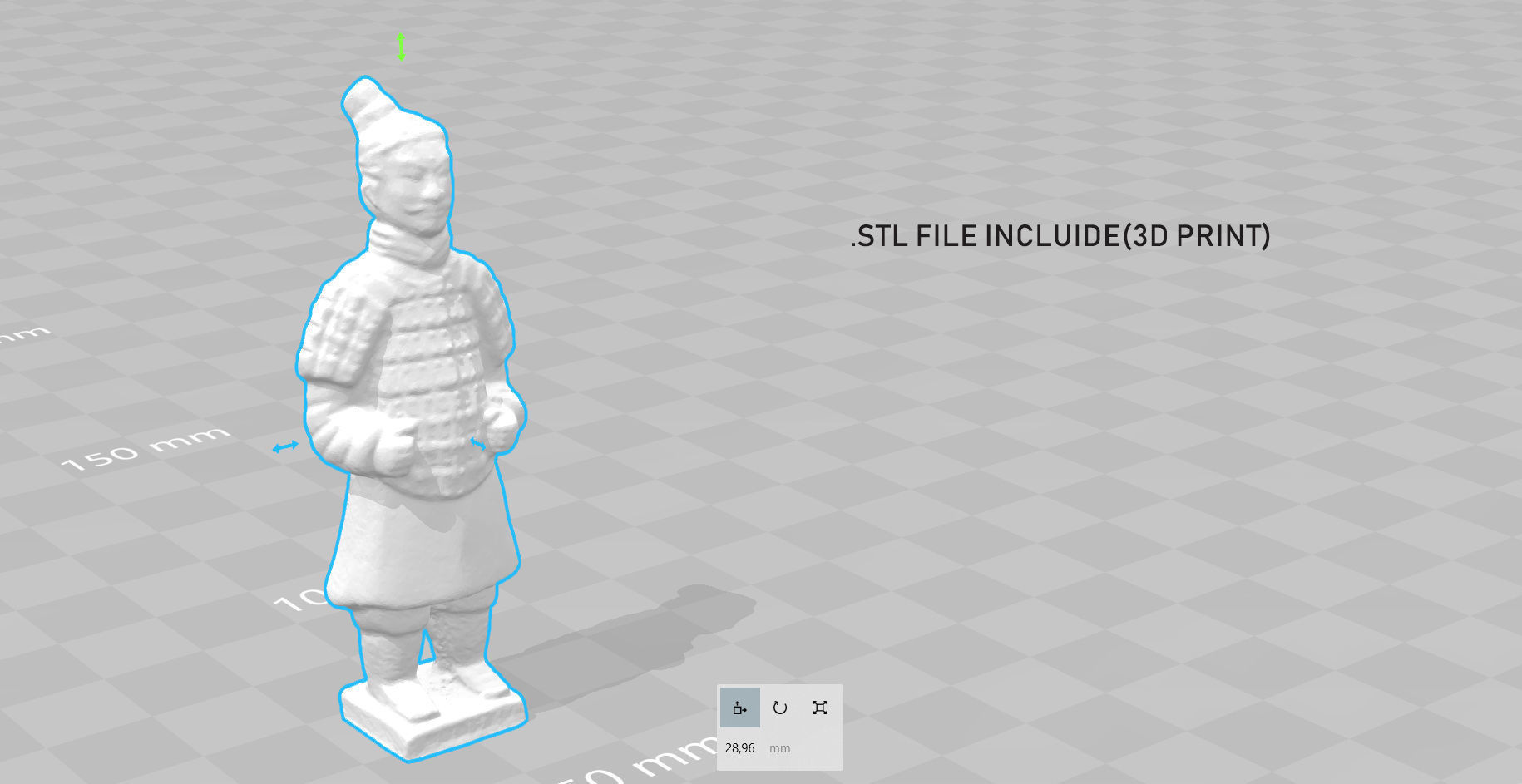 Terracotta Warriors Soldier Type 2 Low-poly 3D model_7