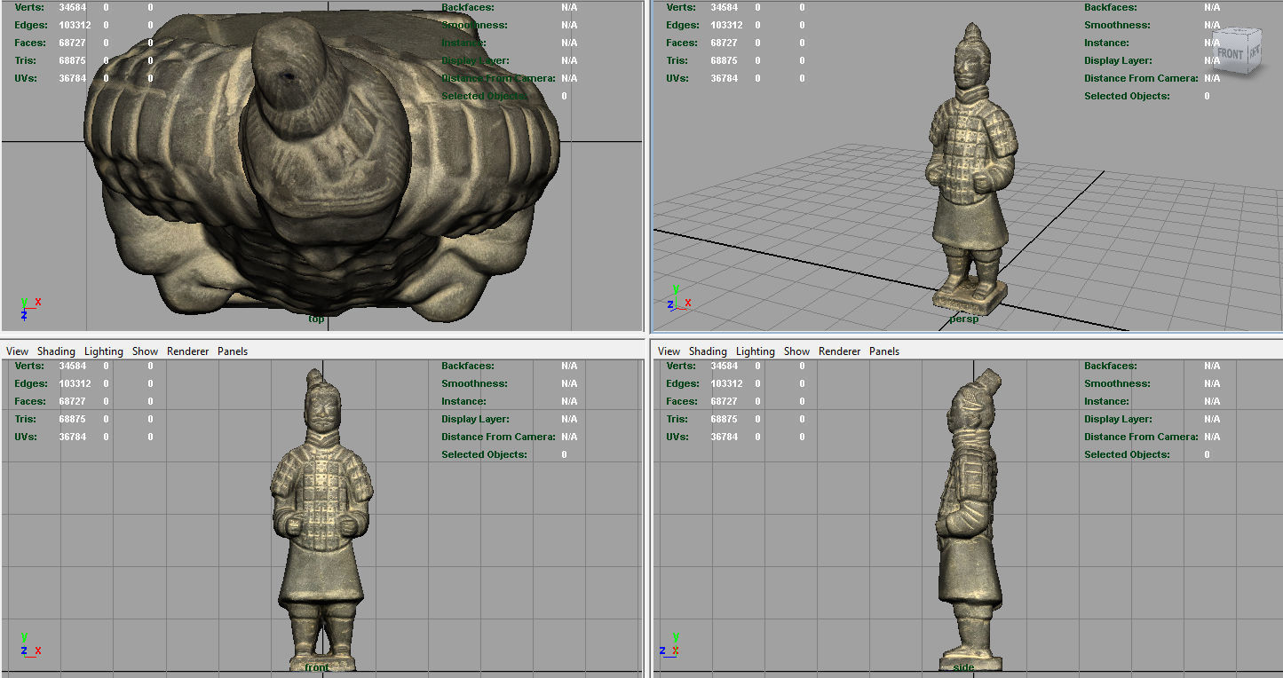Terracotta Warriors Soldier Type 2 Low-poly 3D model_8