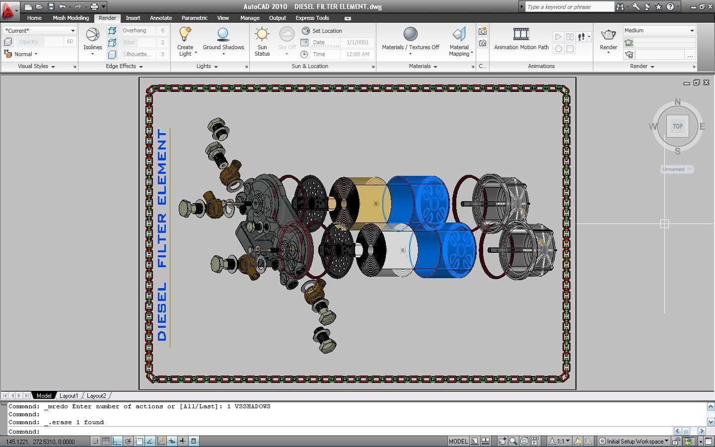 DIESEL FILTER ELEMENT Free 3D model_1