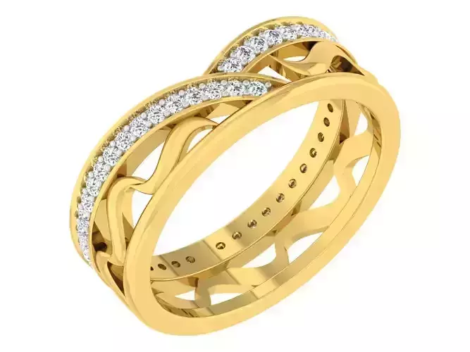 Gold Color Engagement Ring With Diamonds 42