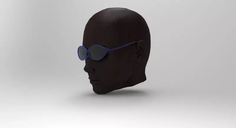 glasses human head with sunglasses Free 3D model