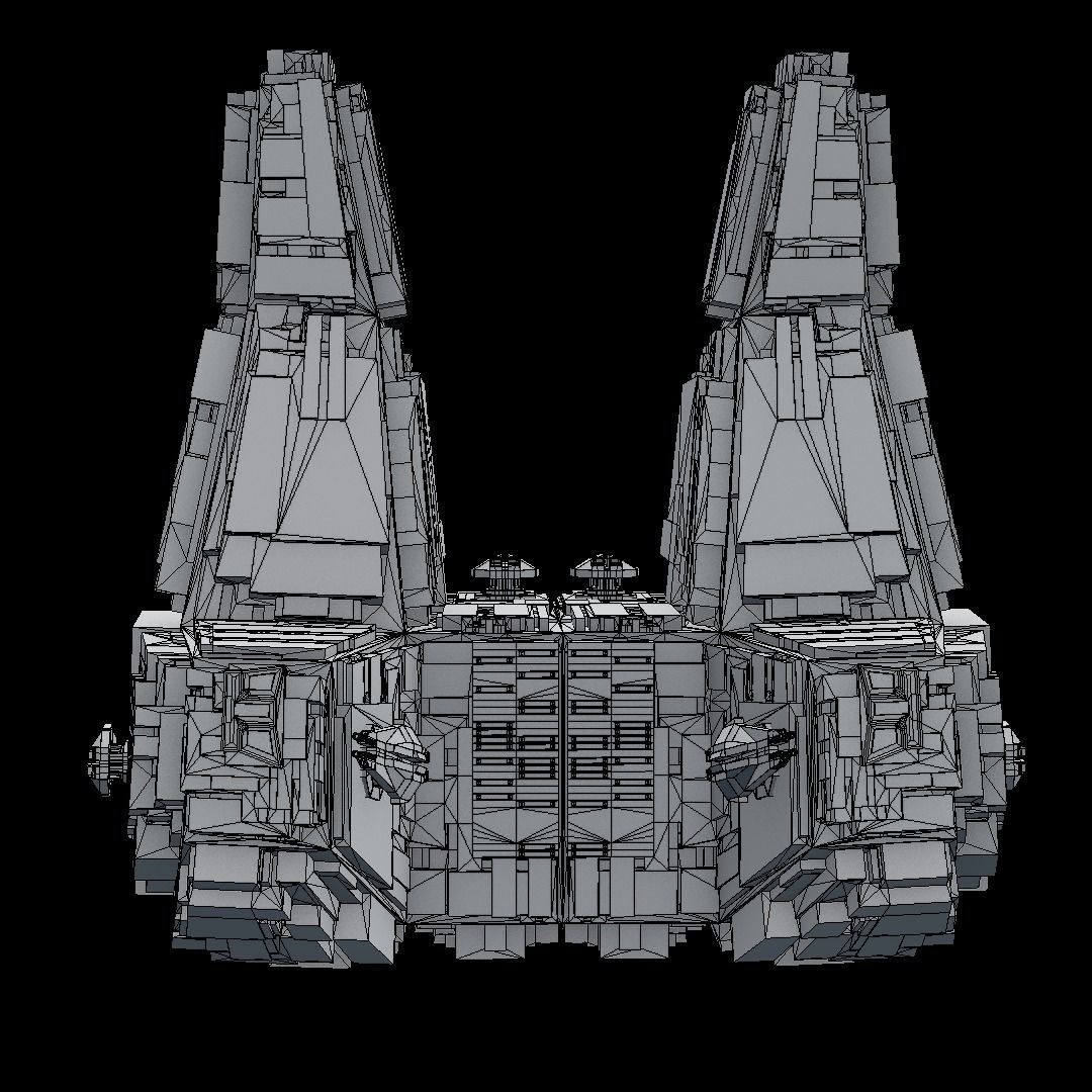 Medium freighter SS9 Low-poly 3D model_10