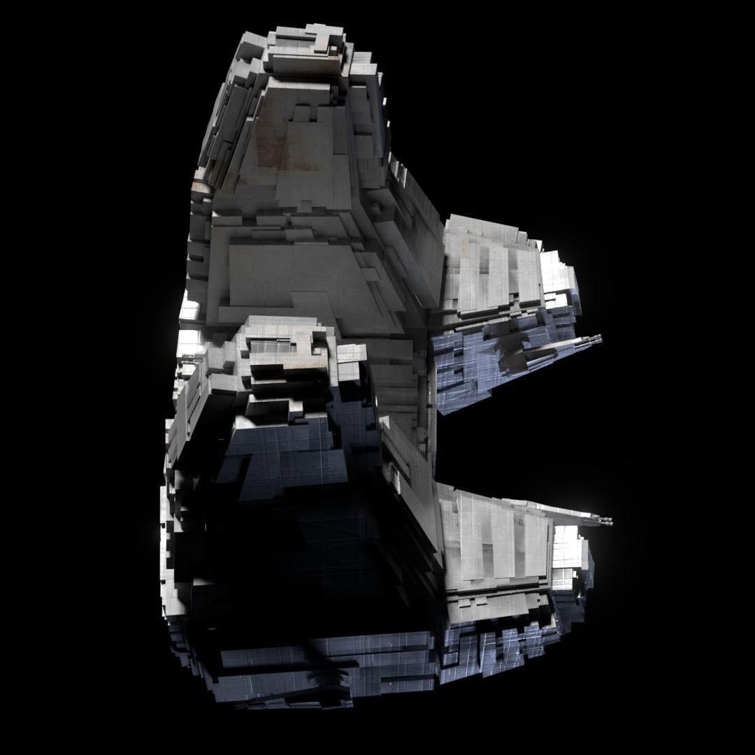 Medium freighter SS9 Low-poly 3D model_7