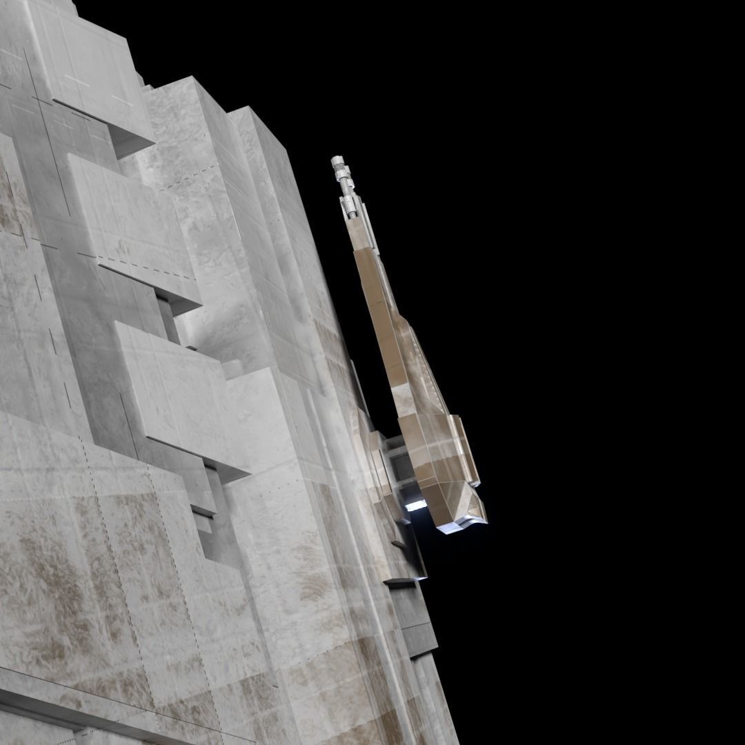 Medium freighter SS9 Low-poly 3D model_8