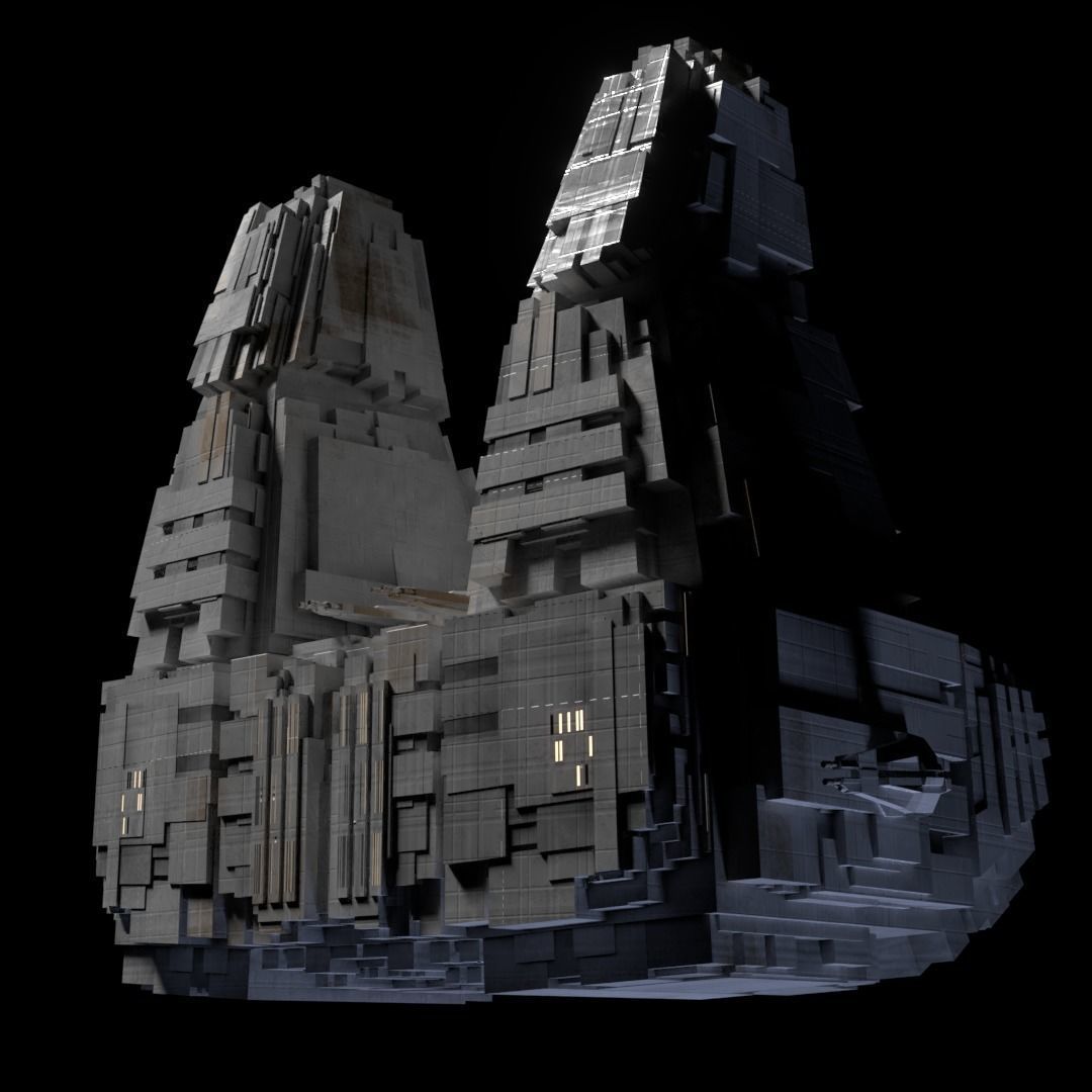 Medium freighter SS9 Low-poly 3D model_5