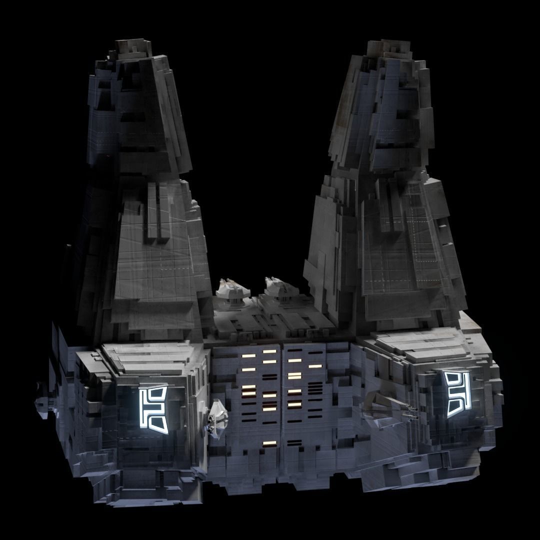 Medium freighter SS9 Low-poly 3D model_6