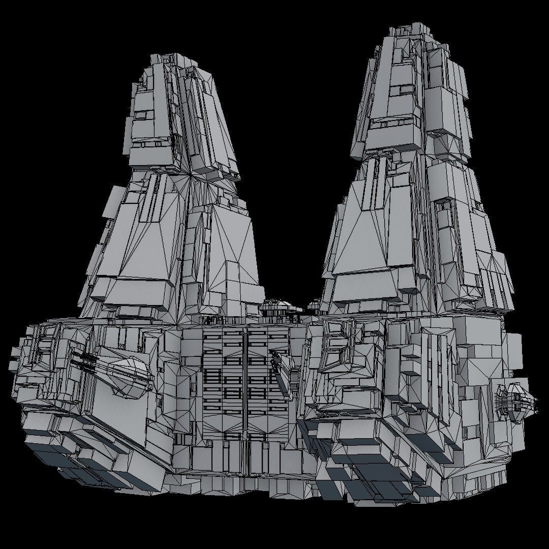 Medium freighter SS9 Low-poly 3D model_9