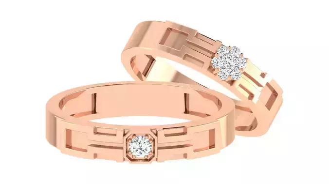 Rose Gold Engagement Ring With Diamonds 4