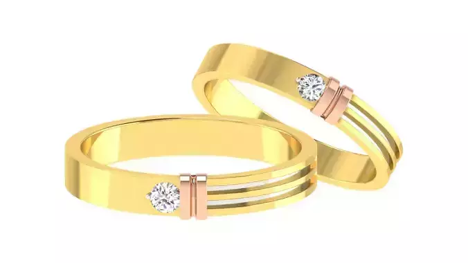 Gold Color Engagement Ring With Diamonds 53