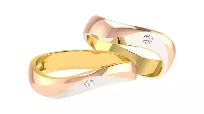 Swirl Design Engagement Ring With Diamonds 2