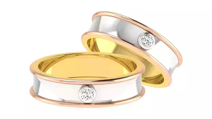 Multicolor Engagement Ring With Diamond