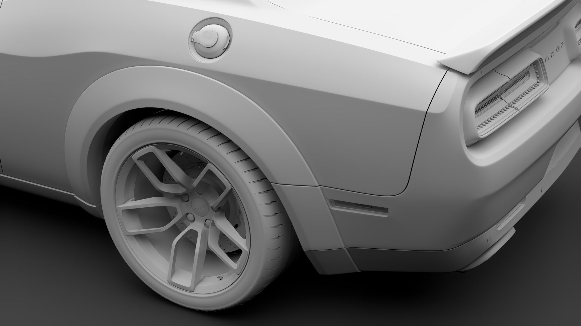 Dodge Challenger SRT Hellcat Widebody LC 2020 3D model_13