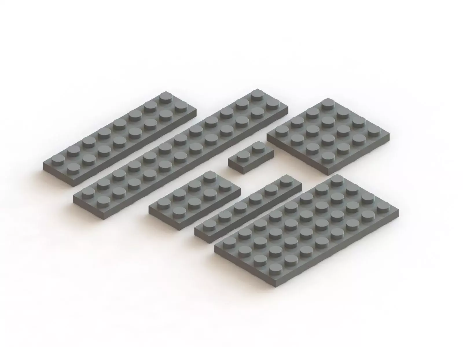 Lego Plate Free 3D model_0