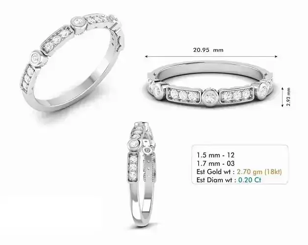 Thin Engagement Ring With Diamonds 5