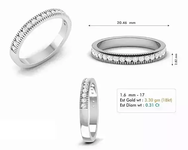 Thin Engagement Ring With Diamonds 6