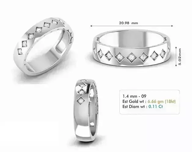 Silver Color Engagement Ring With Diamonds 15