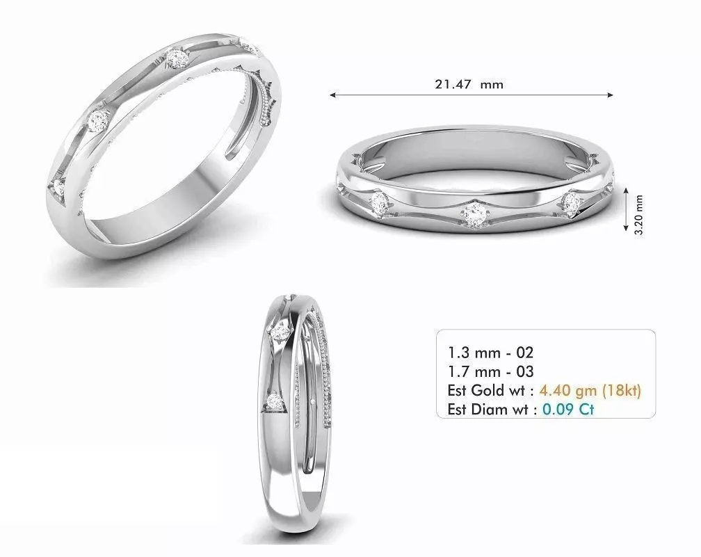 Thin Engagement Ring With Diamonds 7 3D print model_0