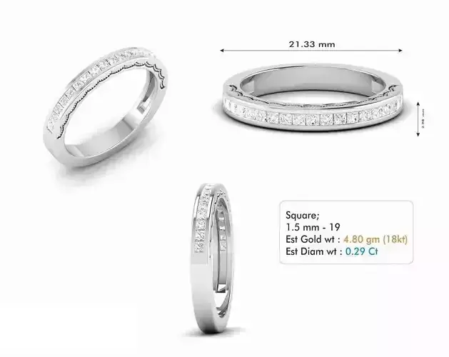 Thin Engagement Ring With Diamonds 8