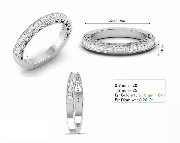 Thin Engagement Ring With Diamonds 11