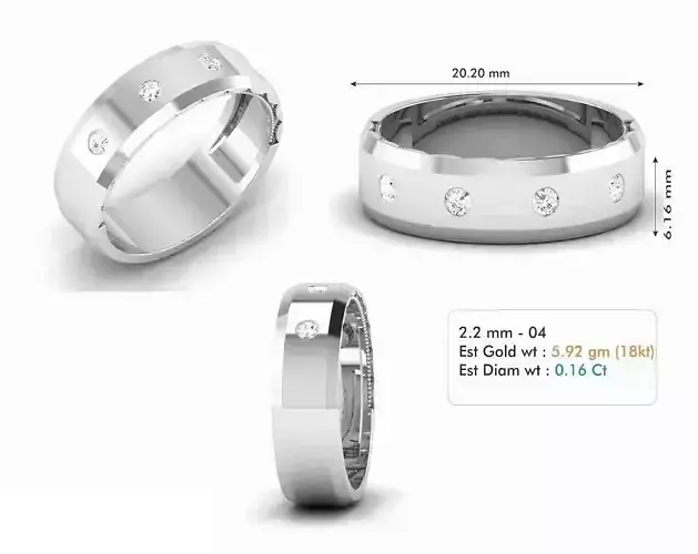 Silver Color Engagement Ring With Diamonds 27