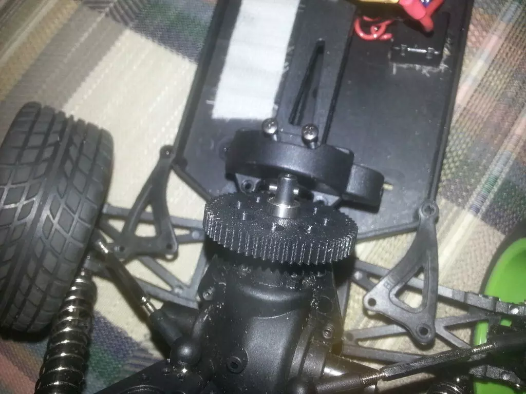 60 tooth gear Spur gear for 1 16 rally RC car Also a mold to ... Free 3D print model_0