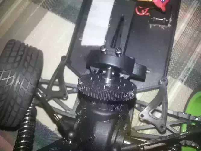 60 tooth gear Spur gear for 1 16 rally RC car Also a mold to ... Free 3D print model