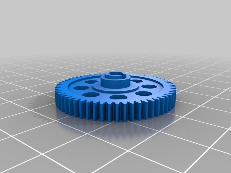 60 tooth gear Spur gear for 1 16 rally RC car Also a mold to ... Free 3D print model_4