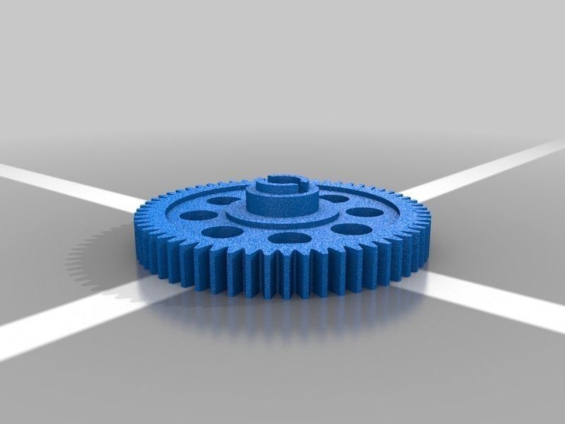 60 tooth gear Spur gear for 1 16 rally RC car Also a mold to ... Free 3D print model_2