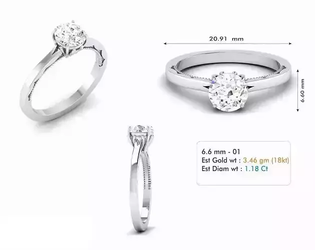 Thin Engagement Ring With Diamonds 15