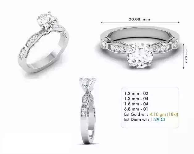 Thin Engagement Ring With Diamonds 16