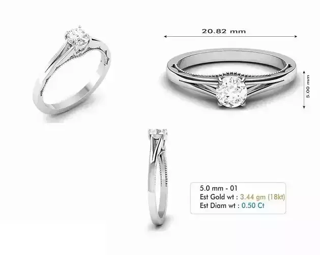 Thin Engagement Ring With Diamond 4