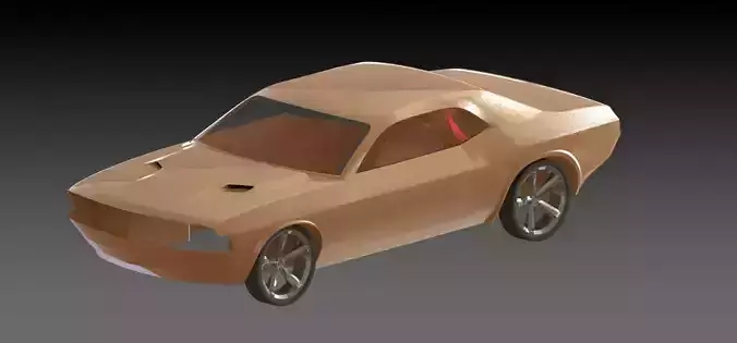 Dodge Challenger Work in Progress Free 3D model