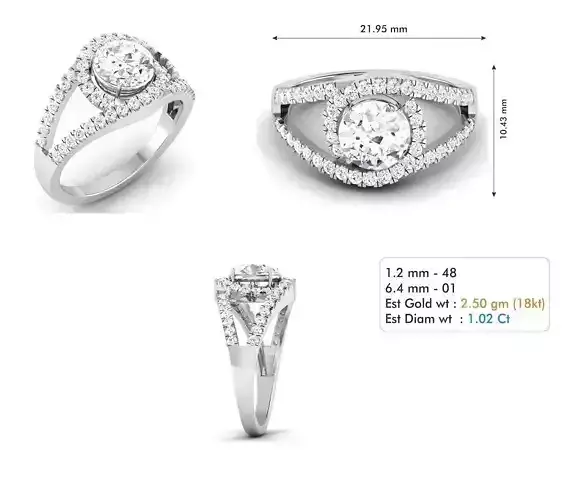Swirl Loop Engagement Ring With Diamonds 3