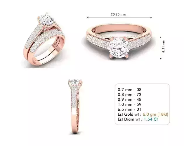 Rose Gold Engagement Ring With Diamonds 16