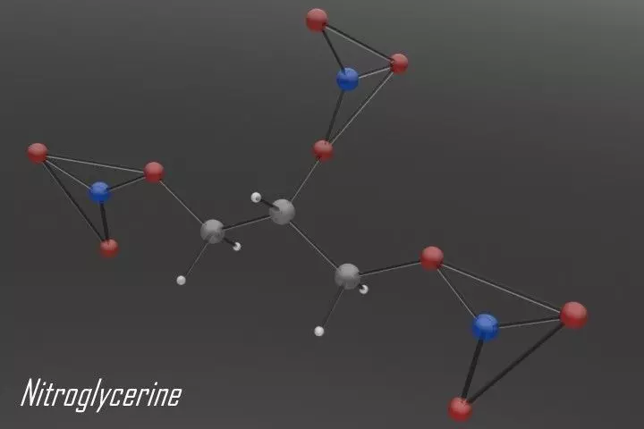 Nitroglycerine Molecule Free 3D model