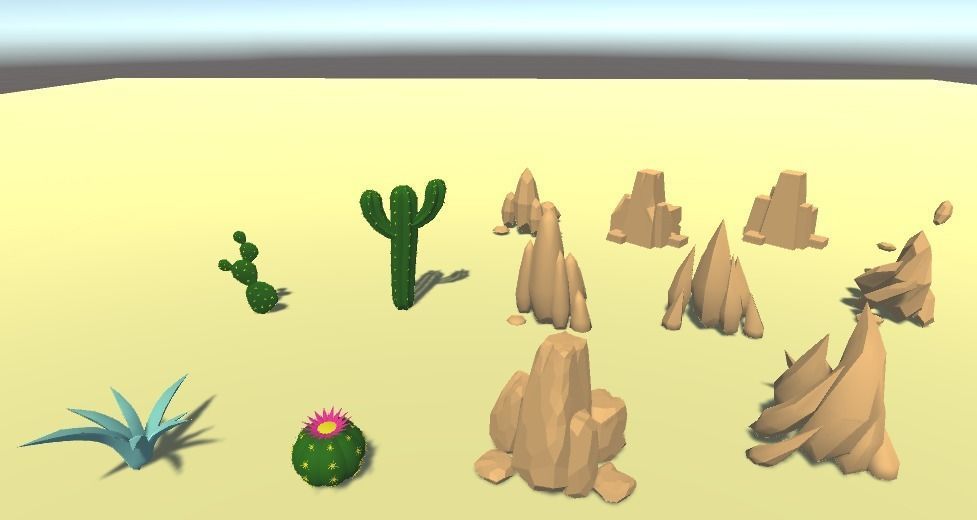 Polygon Desert Pack Free low-poly 3D model_1