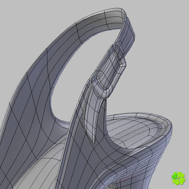 Snowflake shoes high heels low poly Low-poly 3D model_49