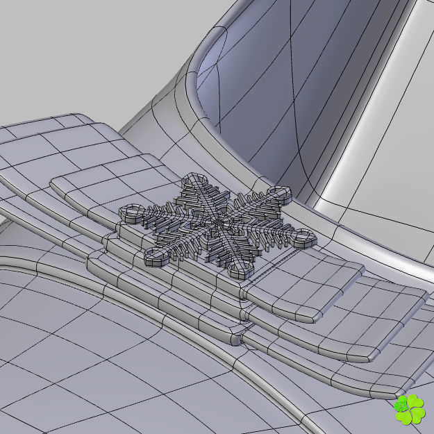 Snowflake shoes high heels low poly Low-poly 3D model_47