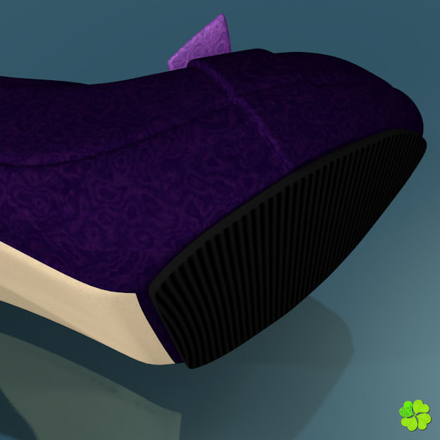 Snowflake shoes high heels low poly Low-poly 3D model_32