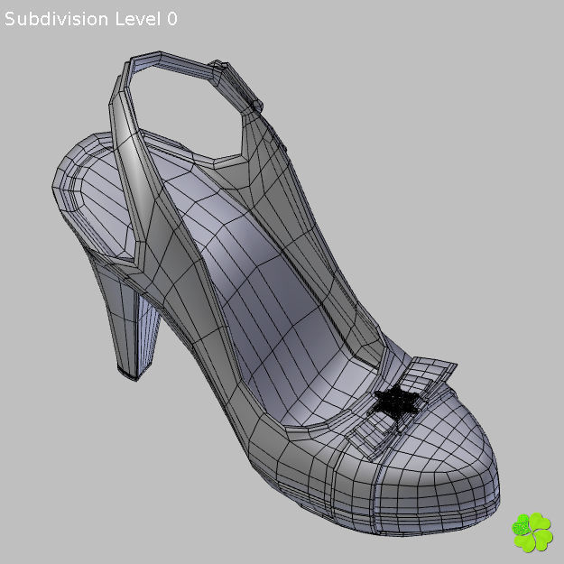 Snowflake shoes high heels low poly Low-poly 3D model_56