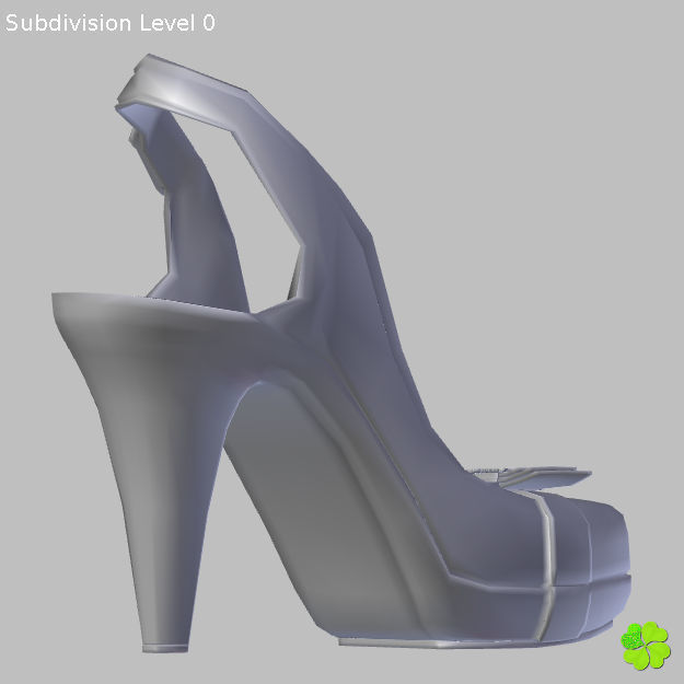 Snowflake shoes high heels low poly Low-poly 3D model_60