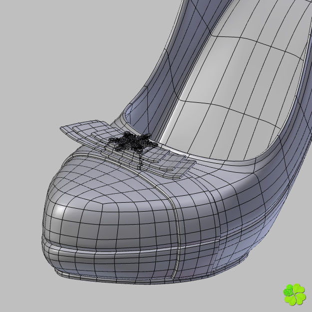 Snowflake shoes high heels low poly Low-poly 3D model_45