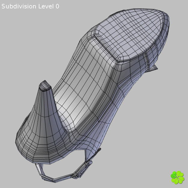 Snowflake shoes high heels low poly Low-poly 3D model_52